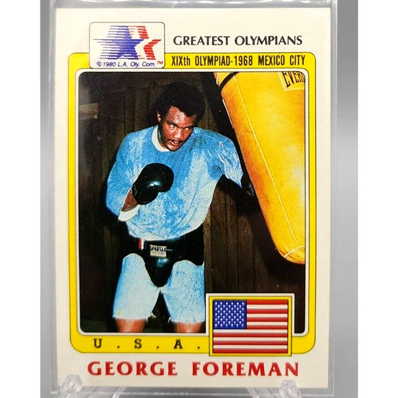 1983 Topps Greatest Olympians Boxing Card #19 George Foreman - Picture 1 of 2